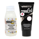 Combo Polygel Powder Gel 50ml. + Solución 120ml. Cherimoya