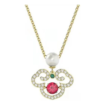 Aa Nuevo Collar Swa De Perlas Y Rubíes De Imitación De )a5