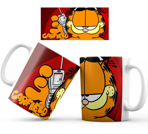 Mug Taza Garfield Gato Programa Cartoon 004