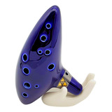 Ocarina Del Tiempo Ceramica Zelda + Base + Funda + Folleto