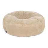 Puff 120x50 Redondo Suede Com Enchimento Sala Pufe Almofadao Cor Bege