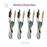 Kit 4 Cables Para Electroestimulador Plug 3.5mm A Banana 4mm