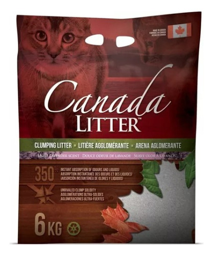 Piedras Sanitaria P/gato Aglomerante Canada Lavanda 6kg Pets