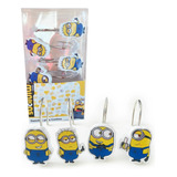 Set 12 Ganchos Cortina De Baño Minions