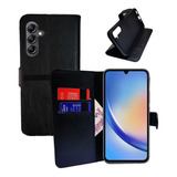 Capinha Carteira Para Galaxy A34 5g + Pelicula Cerâmica  