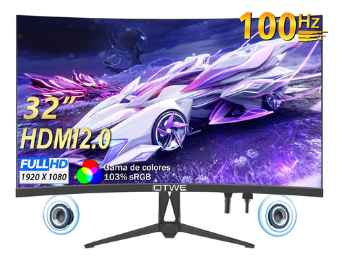 Monitor Gamer Curvo Pc Hdmi 2.0 100 Hz 32'' Fhd Bocinas