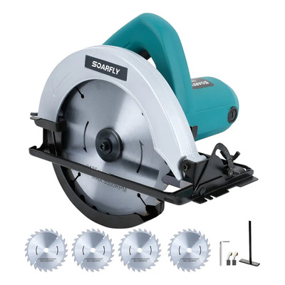 Sierra Circular Eléctrica Cortadora De Madera 1800w +4discos Color Azul Acero Frecuencia 50hz 60hz | Envío gratis