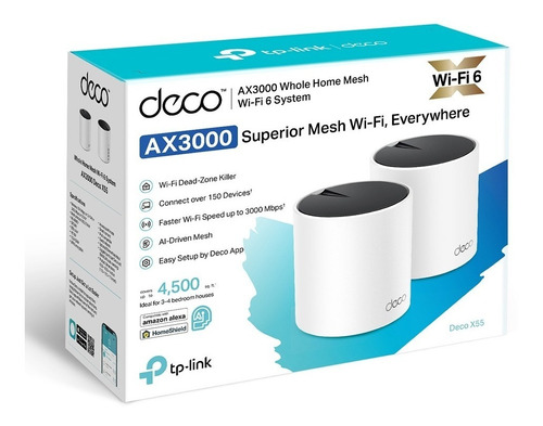 Sistema Wi-fi 6 Mesh Tp-link Deco X55 Ax3000 Dual Band 2pack