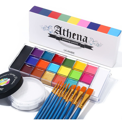 Ucanbe Athena - Paleta De Aceite De Pintura Corporal + Polvo