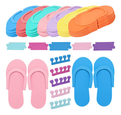 Tbestmax 24 Pares De Chanclas Desechables, Pantuflas De Esp.