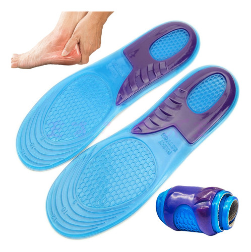 2 Pares Plantilla De Gel Descanso Deporte Trabajo 24cm-31cm