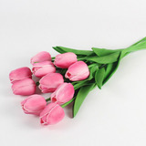 Ramo Floral, Flores Artificiales, Tulipanes De Seda, Flor Fa