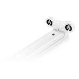 Plafon Liston Doble Para Tubo Led 18w 1.20m C/zocalo X10u.