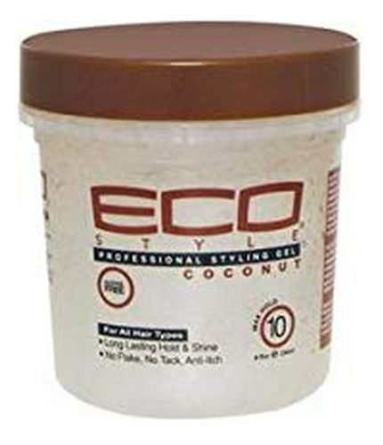 Gel Para Cabello - Eco Styling Gel Coconut Brown 8 Oz,pack O