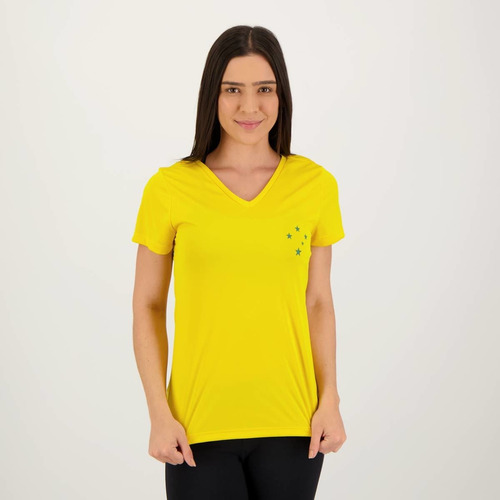 Camisa Brasil Feminina Amarela