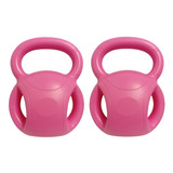 Set 2 Pesas Rusas Agarre Lateral Kettlebell Pvc 8kg 10kg