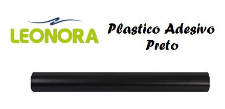 Papel Plastico Adesivo Rolo 45cm X 10m Preto 79016