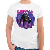 Playera Mujer Licthi Catzilla Negro Streamerch