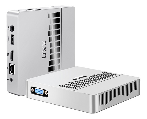 Mini Pc Uxx X20 Con Windows 10 Pro, Intel Apollo Lake Processor N3350, Placa Gráfica Intel Hd Graphics 505, Memoria Ram De 6gb Y Capacidad De Almacenamiento De 64gb - 12v Color Plateado