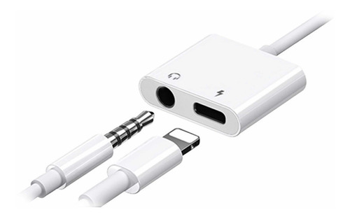 Adaptador Lightning Audifonos Y Carga Compatible Con iPhone