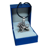 Dije De Plata 925 León Cordón Piel Regalo Ideal Unisex