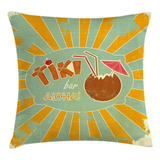 Ambesonne Tiki - Funda De Cojin De Bar, Diseno Vintage, Dise