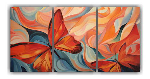 120x60cm Cuadros Abstractos Estilo Alas De Mariposa Flores