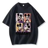 Camiseta De Manga Corta De Algodón Puro Mickey Graffiti