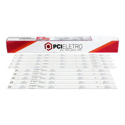Kit 10 Barras Compatível Com Tc-42as610b Tc-42as610 Televisão 42 Polegadas Pci Eletroparts