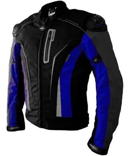 Chamarra Para Moto Immortale Confort Z Azul/ Negro