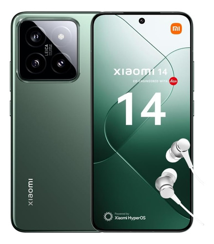 Xiaomi 14, Teléfono Inteligente Dual Sim, 12 Gb De Ram 512 Gb De Rom, Verde Jade