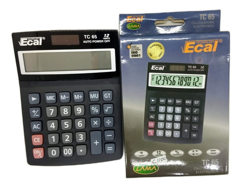 Calculadora Electrónica Ecal Tc65 - Lama 12 Dígitos Garantía