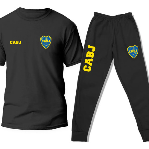 Conjunto Remera Y Pantalon River Jogging Logo Marca Motivos