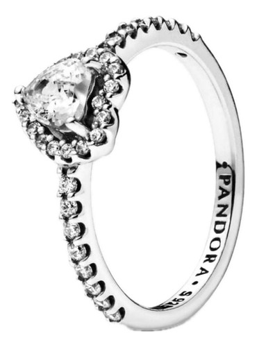 Pandora Anillo Corazón Elevado Brillante Plata Ale 925