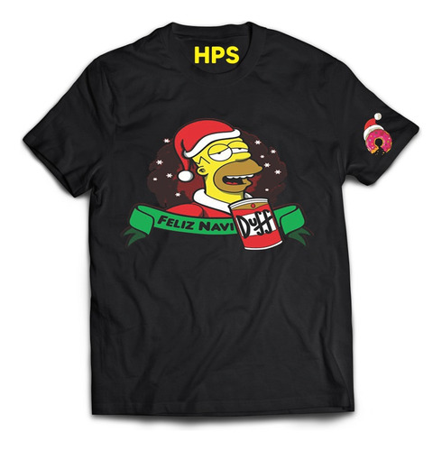 Playera Homero Simpson  Navideño