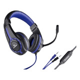 Audifono De Diadema Con Microfono Para Pc. Aud-517 Azul