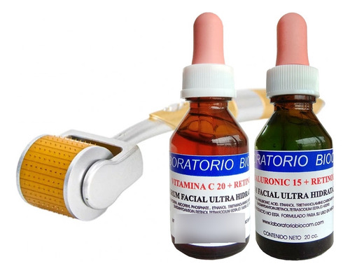 X3 Facial Dermaroller 192 Hialurónico 15% Vit C 20%  Retinol