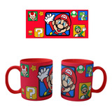 Mug De Mario Bros Personalizado Colores