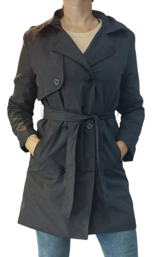 Trench Piloto Mujer Impermeable Lazo