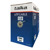 Bobina Cable Taika Cat6 Utp 24awg 305 Metros Gris Tk-lc624g