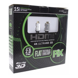 Cabo Hdmi Flat Desmontável - 2.0 4k Hdr 19p 15m