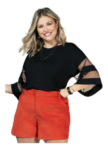 Blusa Feminina Plus Size Evangelico Soltinha Festa Social