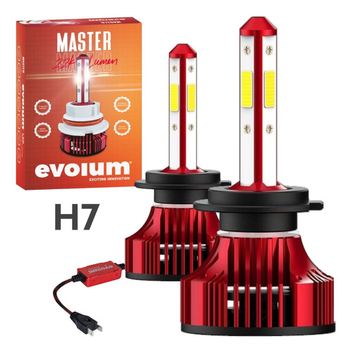 Kit Led Automotriz Focos 4 Caras Master Luz Blanca 22000lm