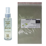 Argila Pura Verde 500g + Spray Corporal Acne 100ml