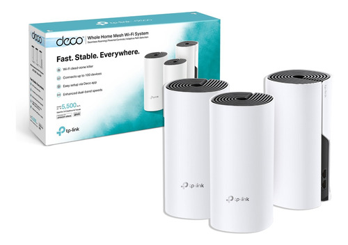 Roteador Mesh Sem Fio Tp-link Deco M4 Ac1200 (kit Com 3)