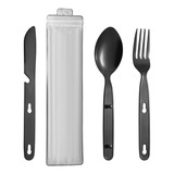 3x Utensilios Para Acampar, Juego De Cubiertos Para Negro