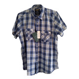 Camisa Kevingston Original Hombre Nueva Manga Corta Cuadros 