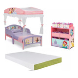 Cama Infantil Play Area Juguetero Y Colchon Disney Princess