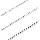 Fosir 2-5mm Collar De Cadena De Plata De La Bola Para Mujer 