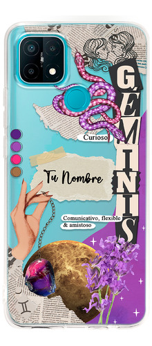 Funda Para Oppo Mujer Signo Zodiaco Géminis Con Tu Nombre